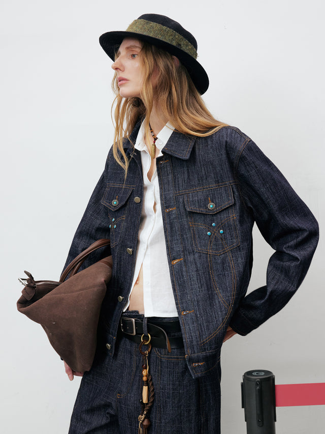 Western Studded Denim Jacket