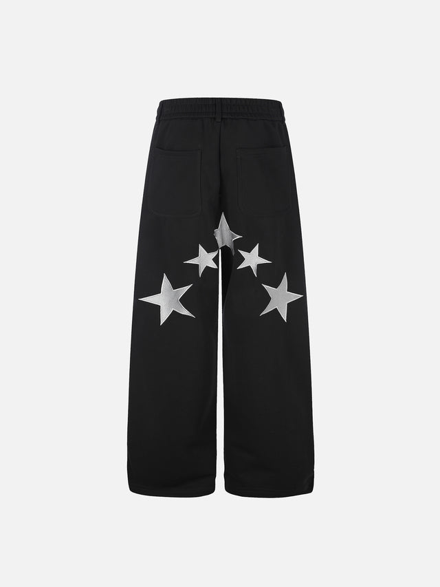 Pegasus-Embroidered Graphic Baggy Sweatpants