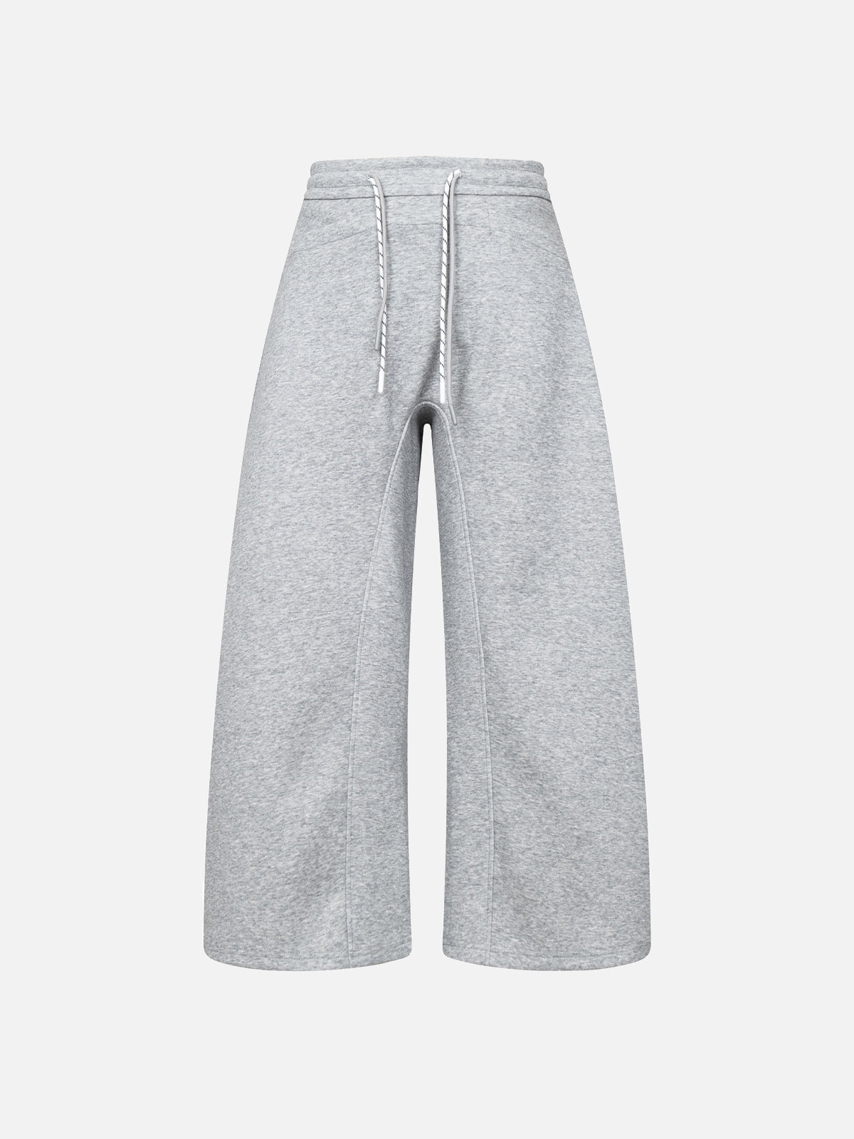 Curved-Seam Drawstring Baggy Barrel Sweatpants