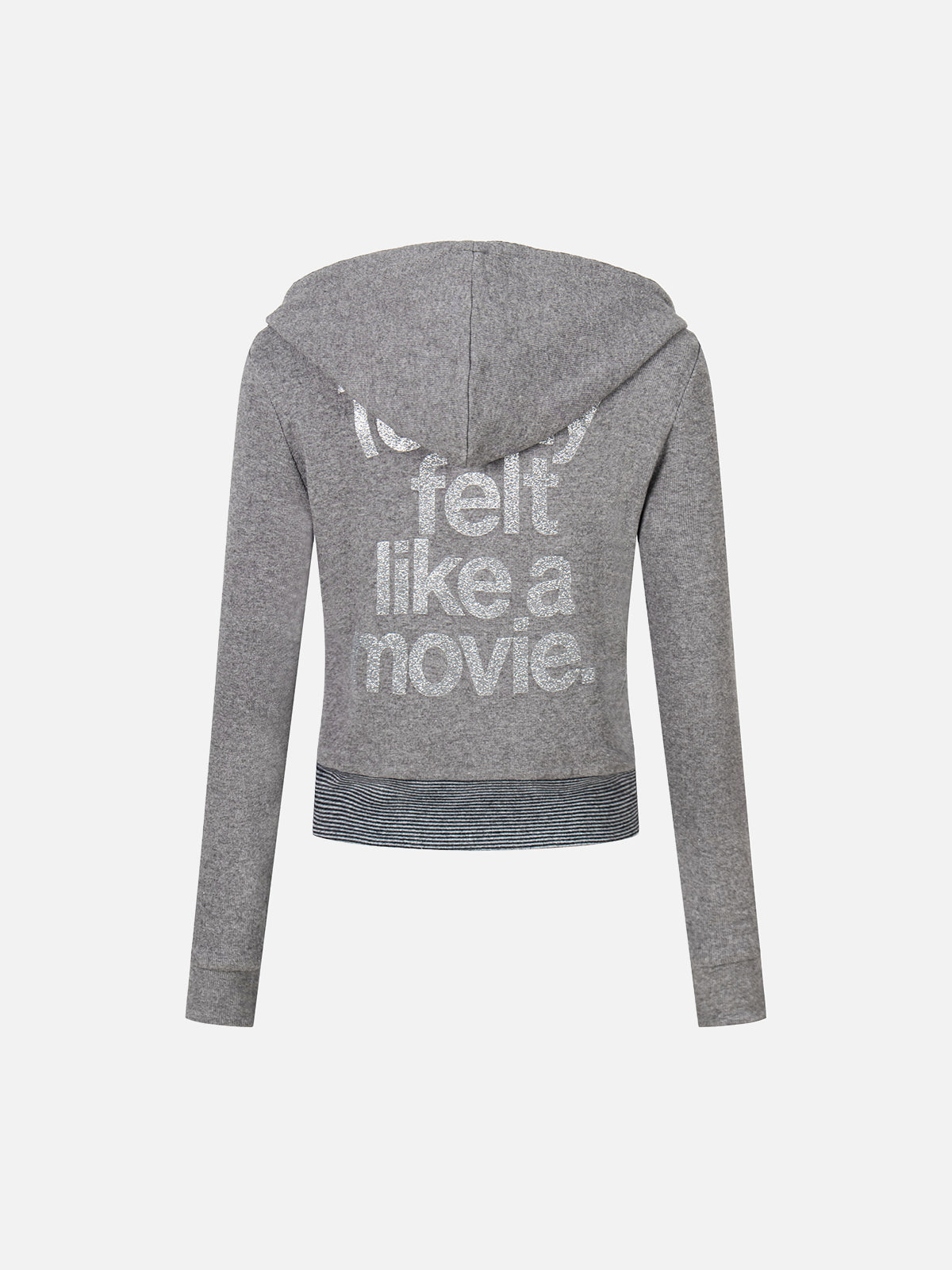 Reversible Striped Studded Slim Zip-Up Hoodie