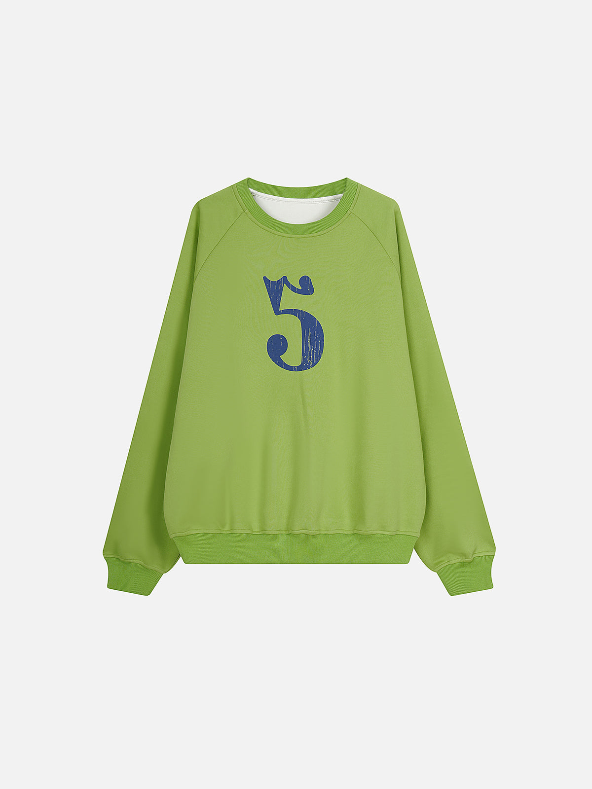 Number-Graphic Raglan-Sleeve Boxy Sweatshirt