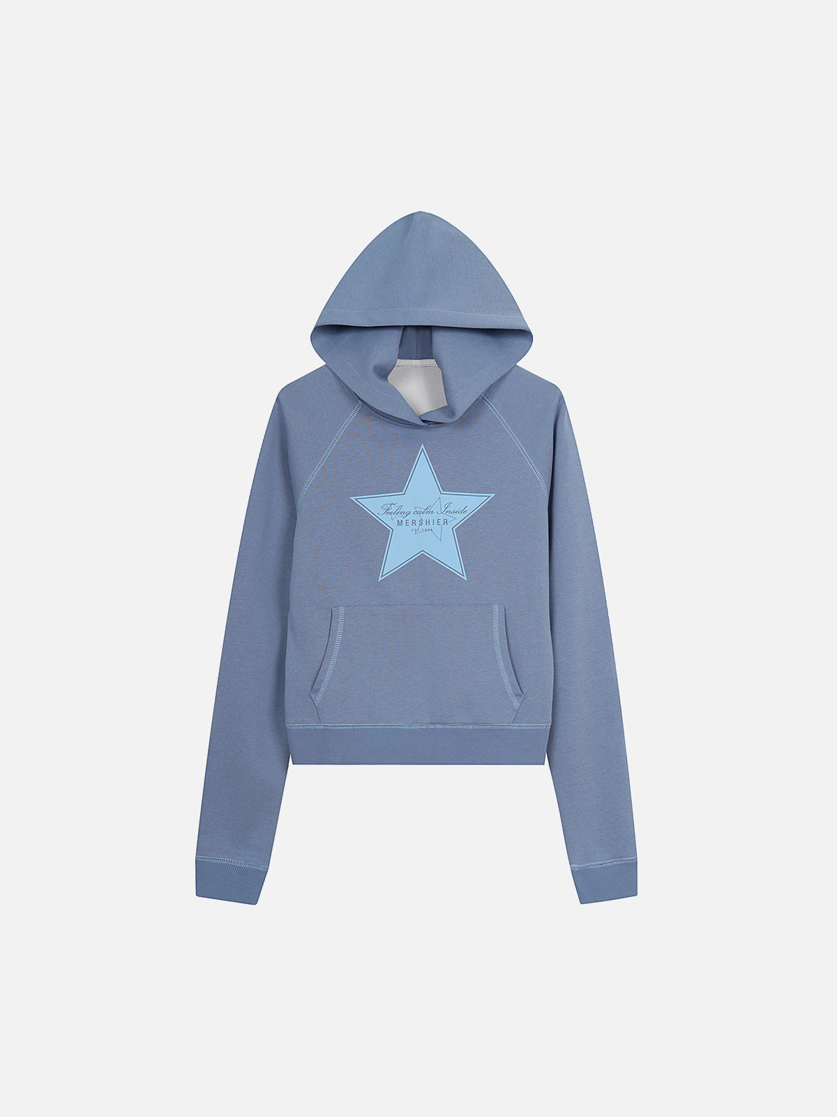 Washed Buckle-Strap Boxy Zip-Up Hoodie