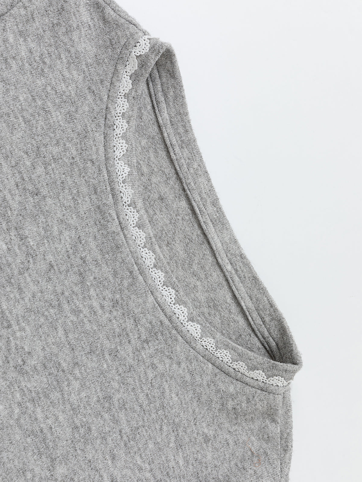 Lace-Trim Layered Colorblock Top