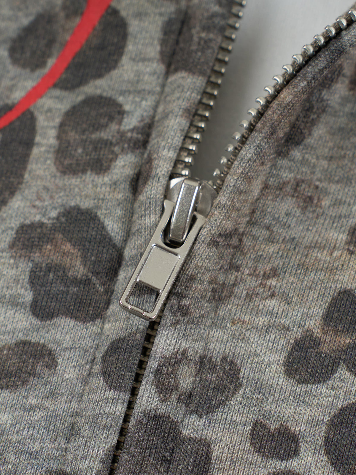 Tribal Studded Leopard Graphic Double-Headed Eagle Boxy Zip Hoodie