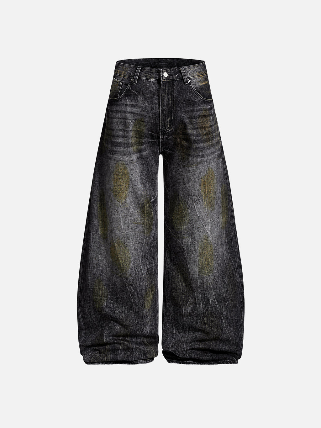 Whiskered Baggy Jeans