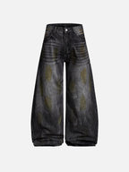 Whiskered Baggy Jeans