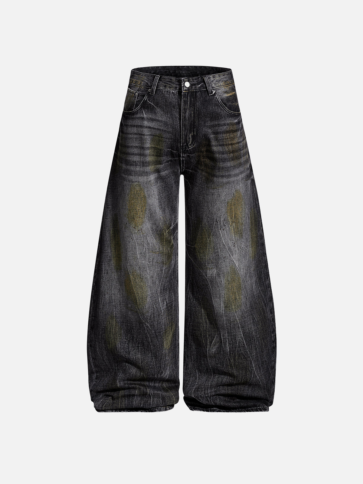 Whiskered Baggy Jeans