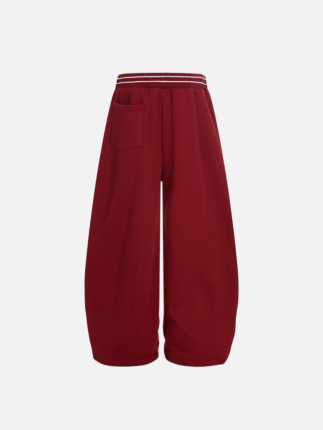 Number and Star-Embroidered Baggy Sweatpants