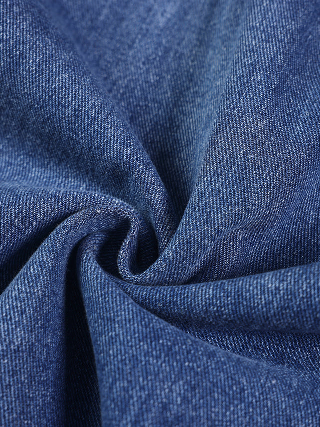 Curved-Panel Baggy Jeans