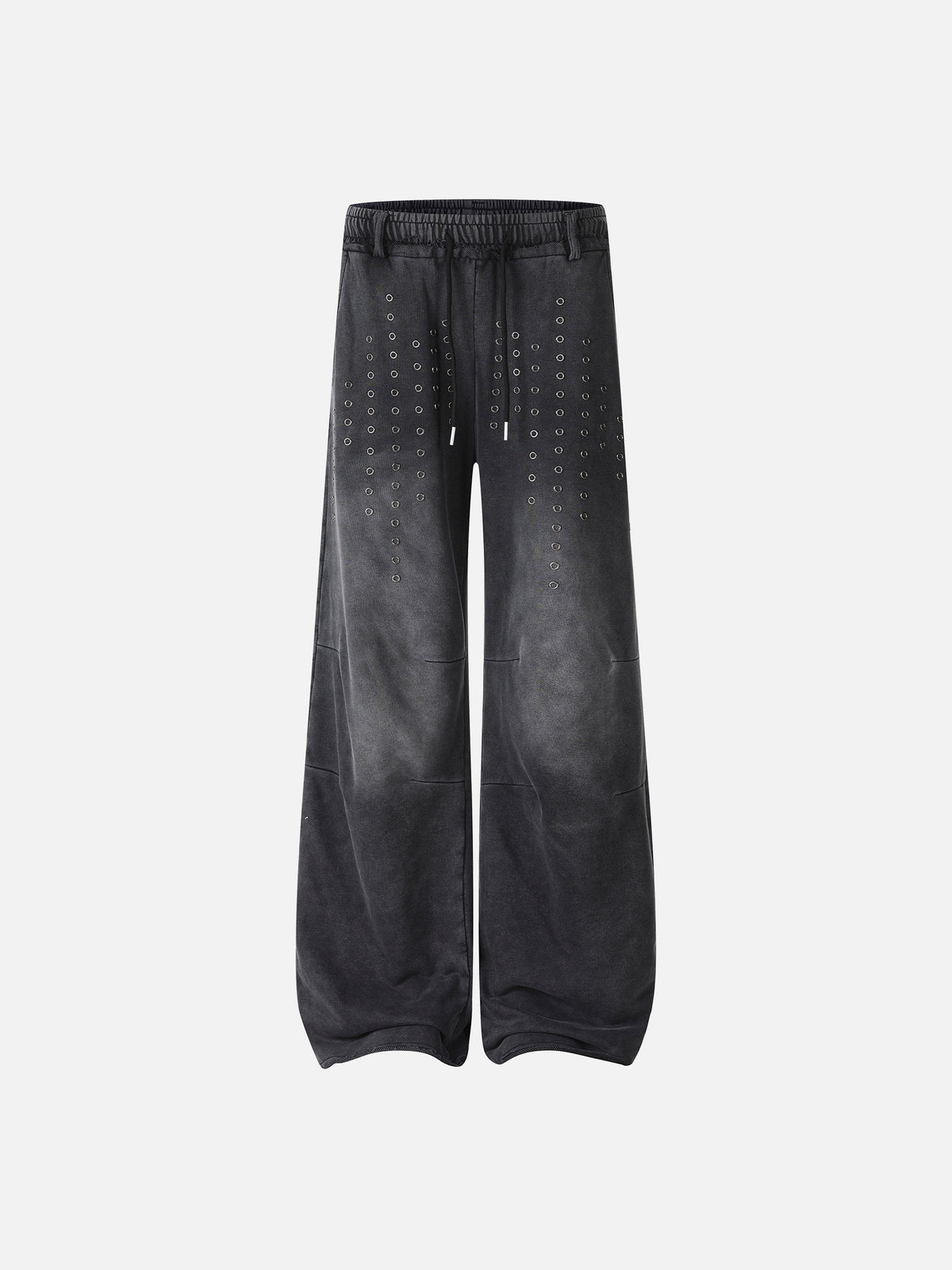 Eyelet Studded Washed Baggy Barrel Sweatpants