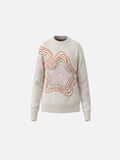 Wavy-Star Graphic Oversized Sweater