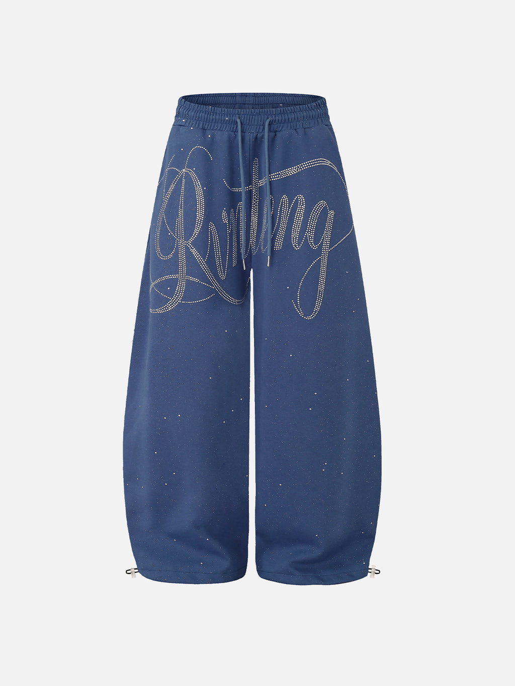 Rhinestone-Letter Baggy Sweatpants