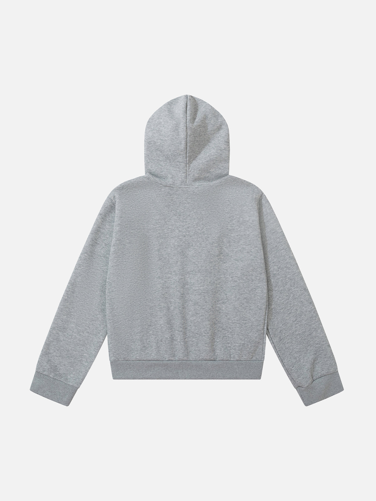 Military Braid-Trim Boxy Zip-Up Hoodie