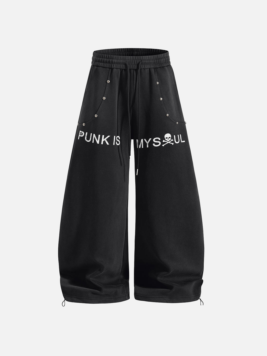 Studded Letter-Graphic Baggy Sweatpants