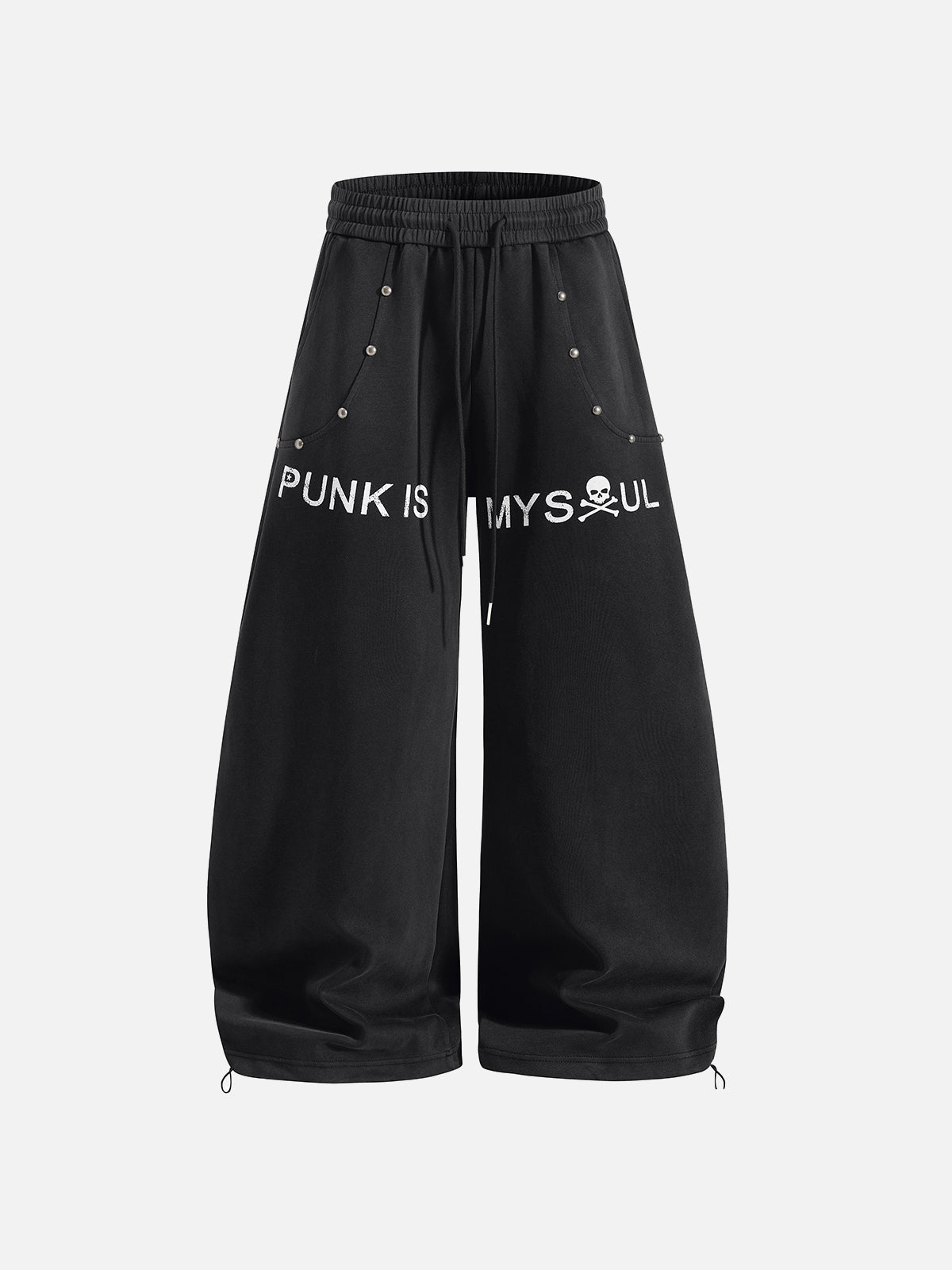 Studded Letter-Graphic Baggy Sweatpants