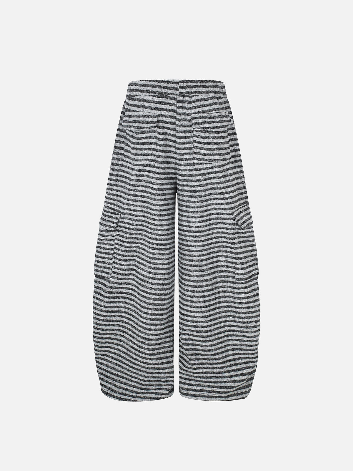 Rhinestone Union Jack Striped Fleece Baggy Cargo Pants