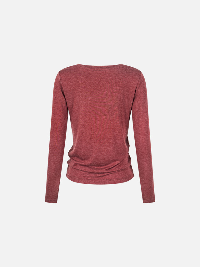 Vintage Graphic V-Neck Long-Sleeve Top