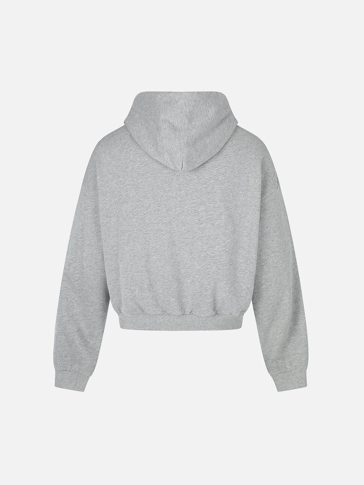 Rhinestone Bow-Graphic Boxy Zip-Up Hoodie