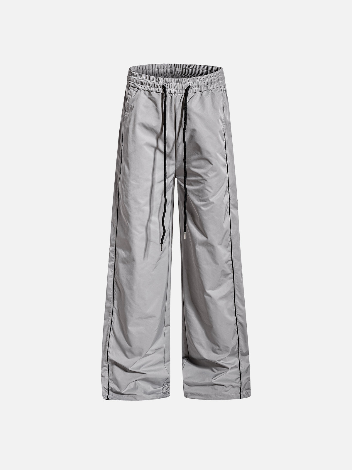 Piped-Trim Straight-Leg Track Pants