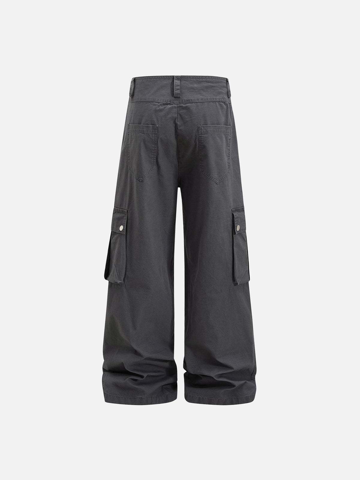 Lace-Up Detail Flap Cargo Baggy Pants