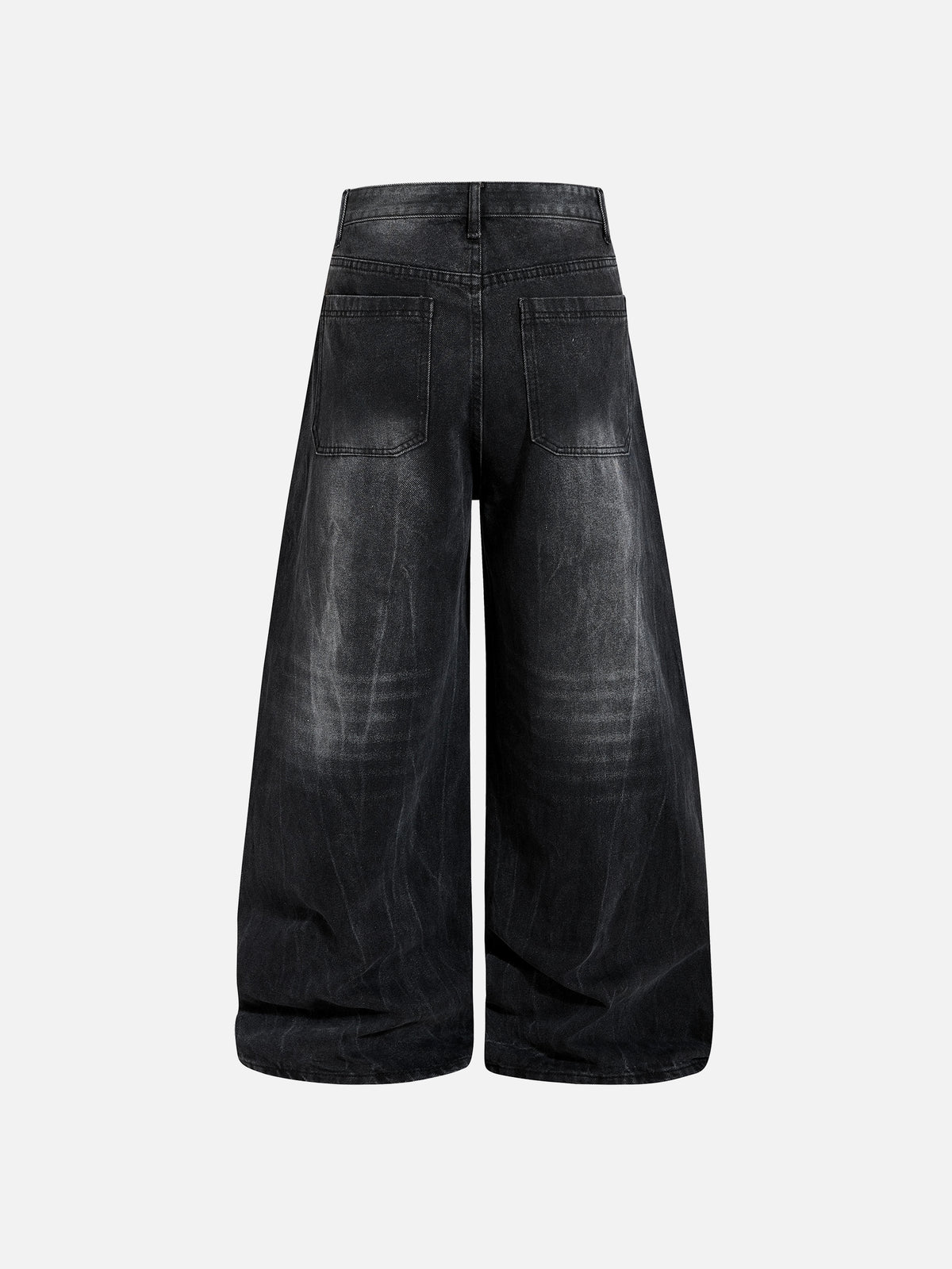All-Over Studded Washed Baggy Jeans