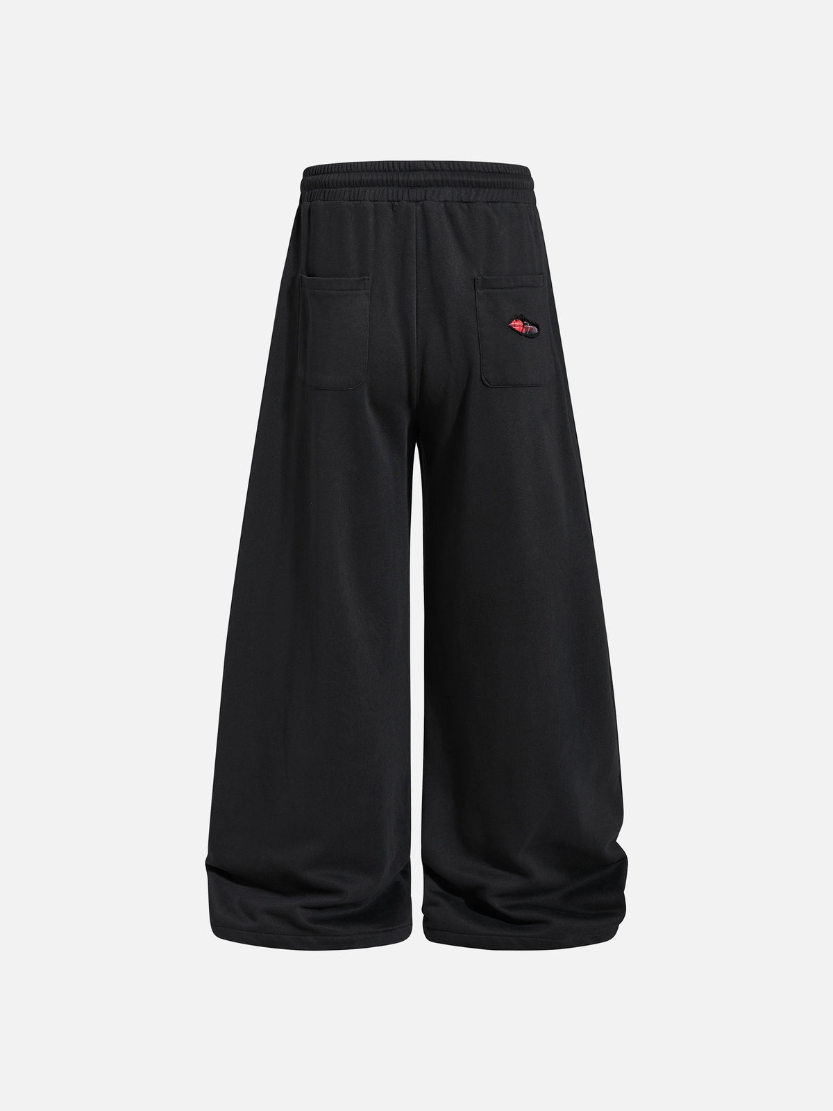 Plaid Underlay Slashed Distressed Baggy Barrel Sweatpants