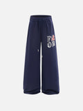 Graphic-Appliqué Straight-Leg Sweatpants