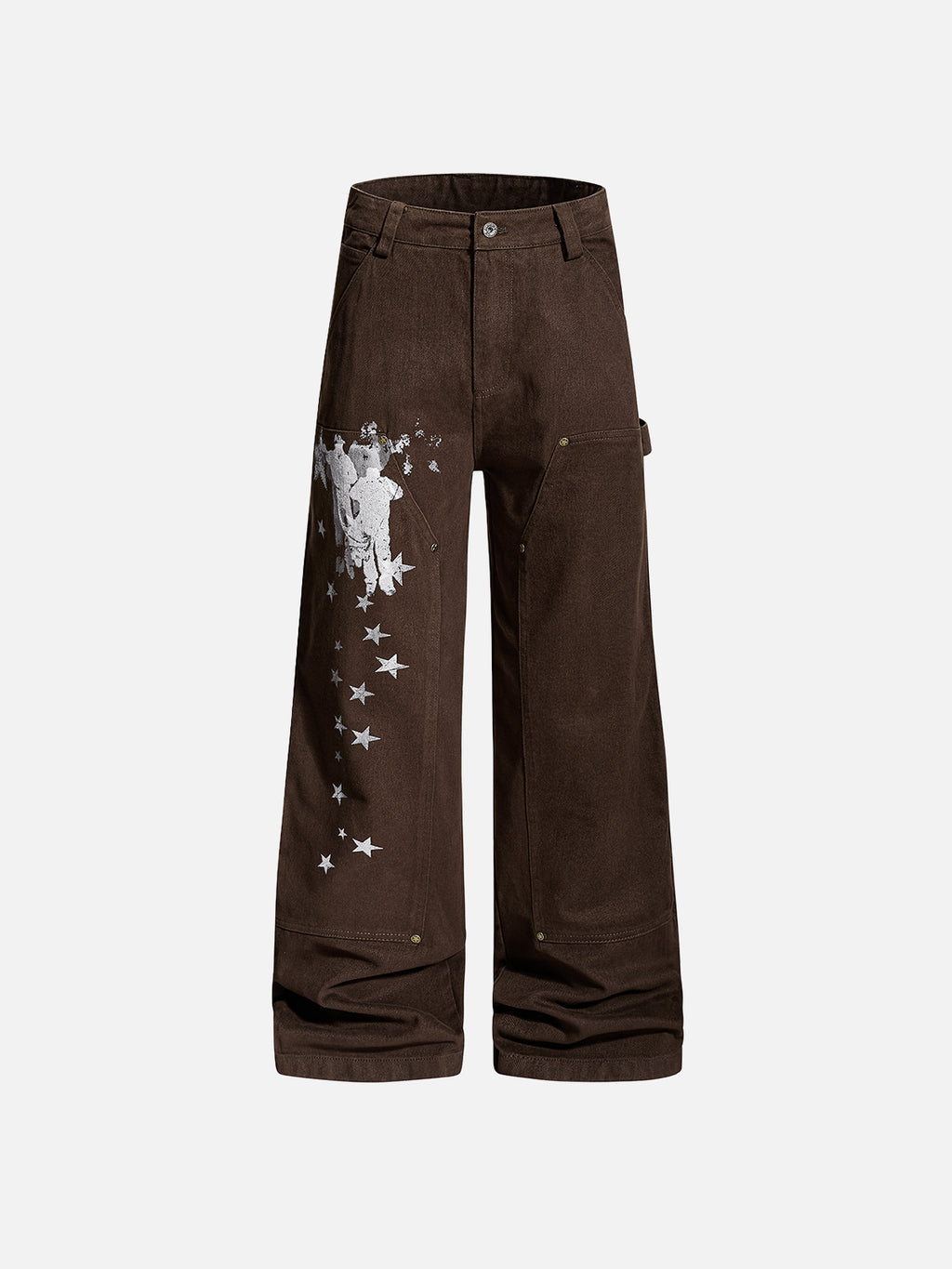 Graphic Straight-Leg Carpenter Pants