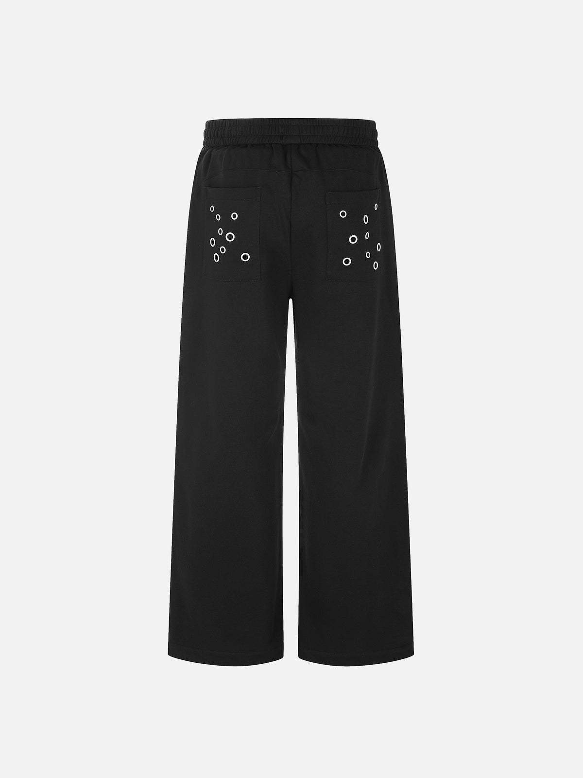 Eyelet-Embellished Straight-Leg Sweatpants