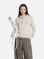 Argyle Slim-Fit Turtleneck Sweater
