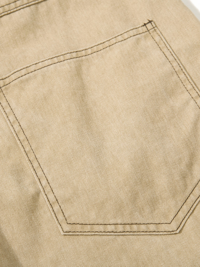 Rope-Detail Washed Baggy Jeans