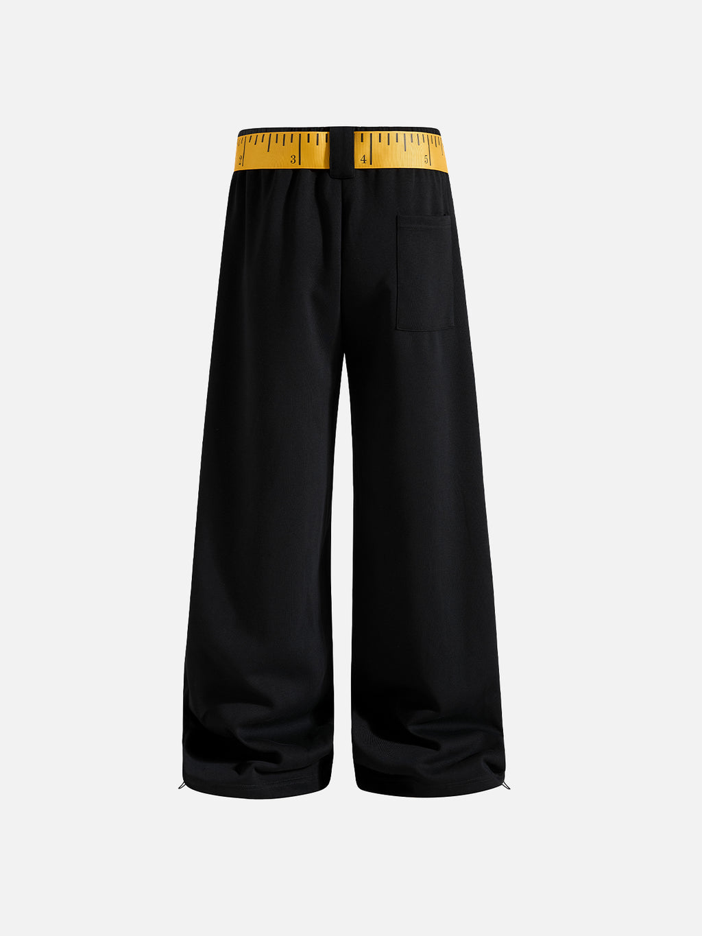 Measuring-Tape Detail Straight-Leg Sweatpants