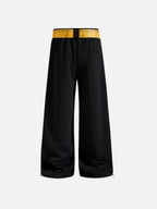 Measuring-Tape Detail Straight-Leg Sweatpants