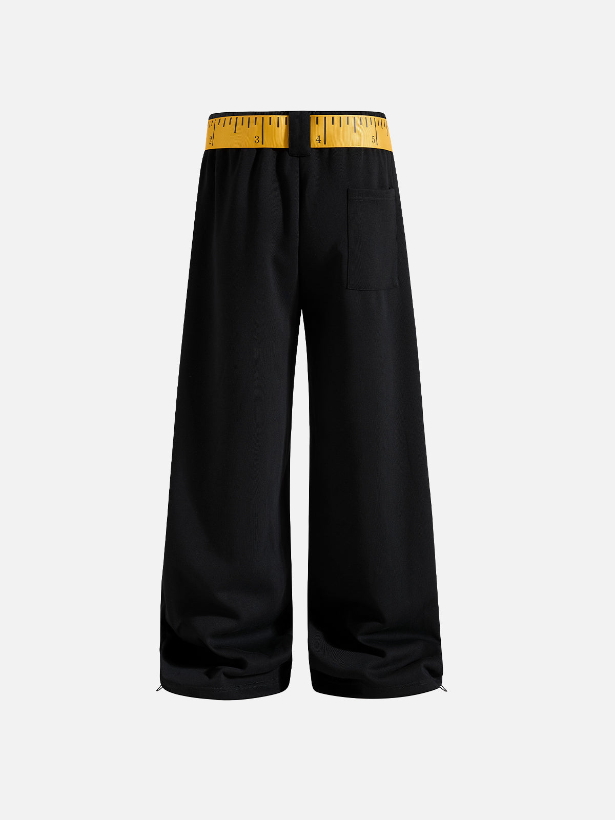 Measuring-Tape Detail Straight-Leg Sweatpants