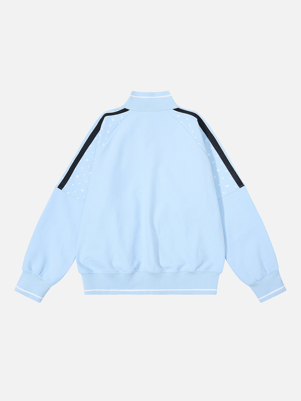 Star-Print Striped-Trim Oversized Track Jacket