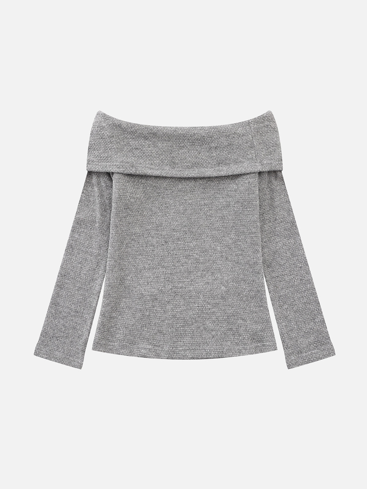 Wool-Blend Braided-Trim Off-Shoulder Slim-Fit Sweater