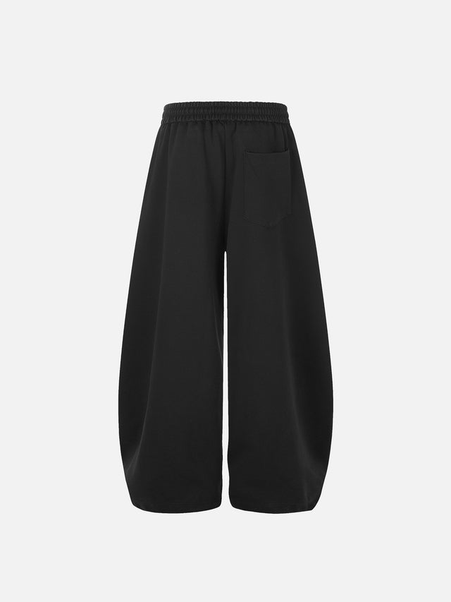 Studded Lettering Washed Baggy Sweatpants