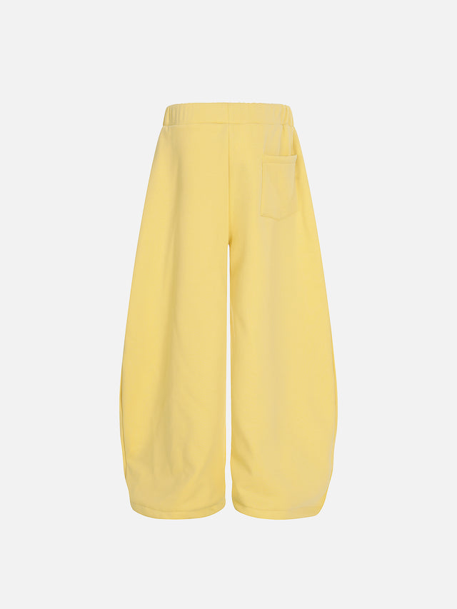 Plaid Ribbon Suspenders Star Appliqué Baggy Balloon Sweatpants