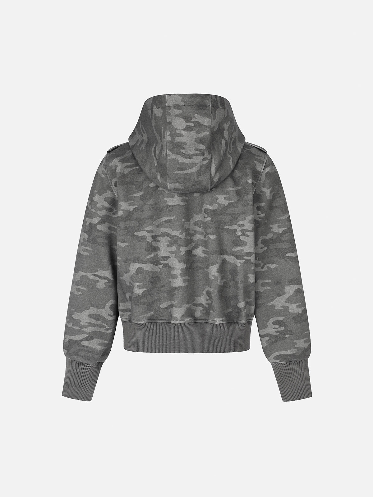 Star-Shaped Studded Boxy Zip-Up hoodie
