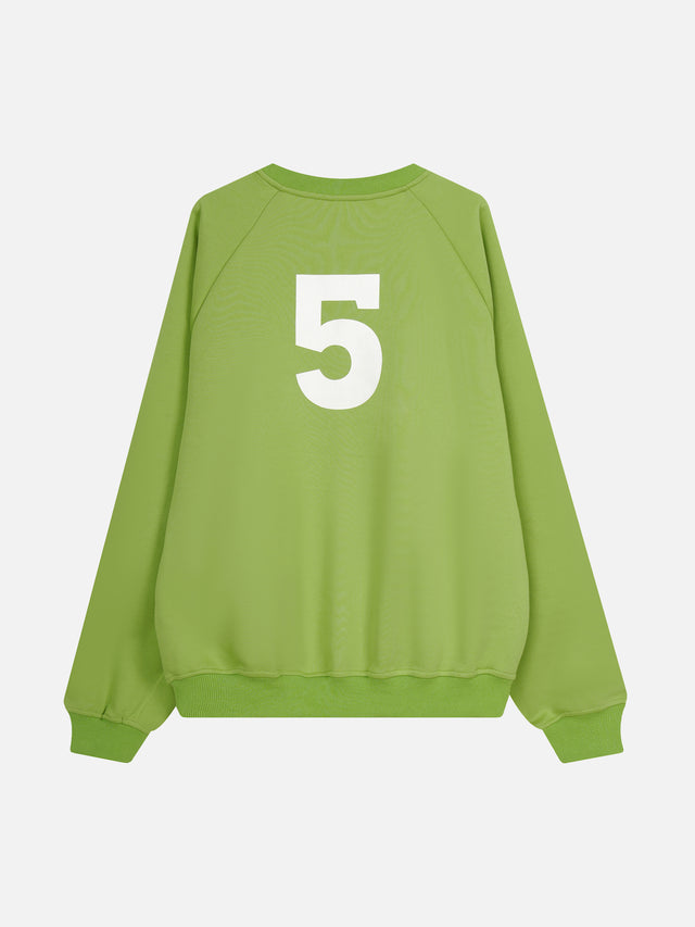Number-Graphic Raglan-Sleeve Boxy Sweatshirt