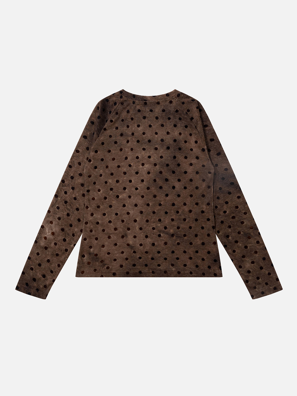 Vintage Cat Graphic Polka Dot Raglan Top