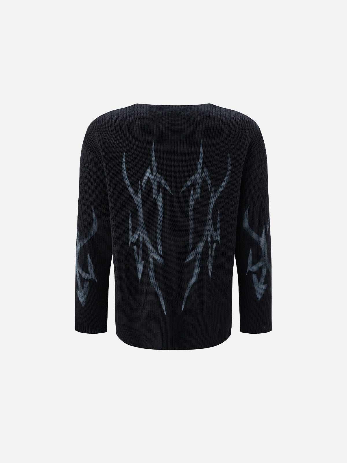 Tribal-Graphic Oversized Knit Sweater