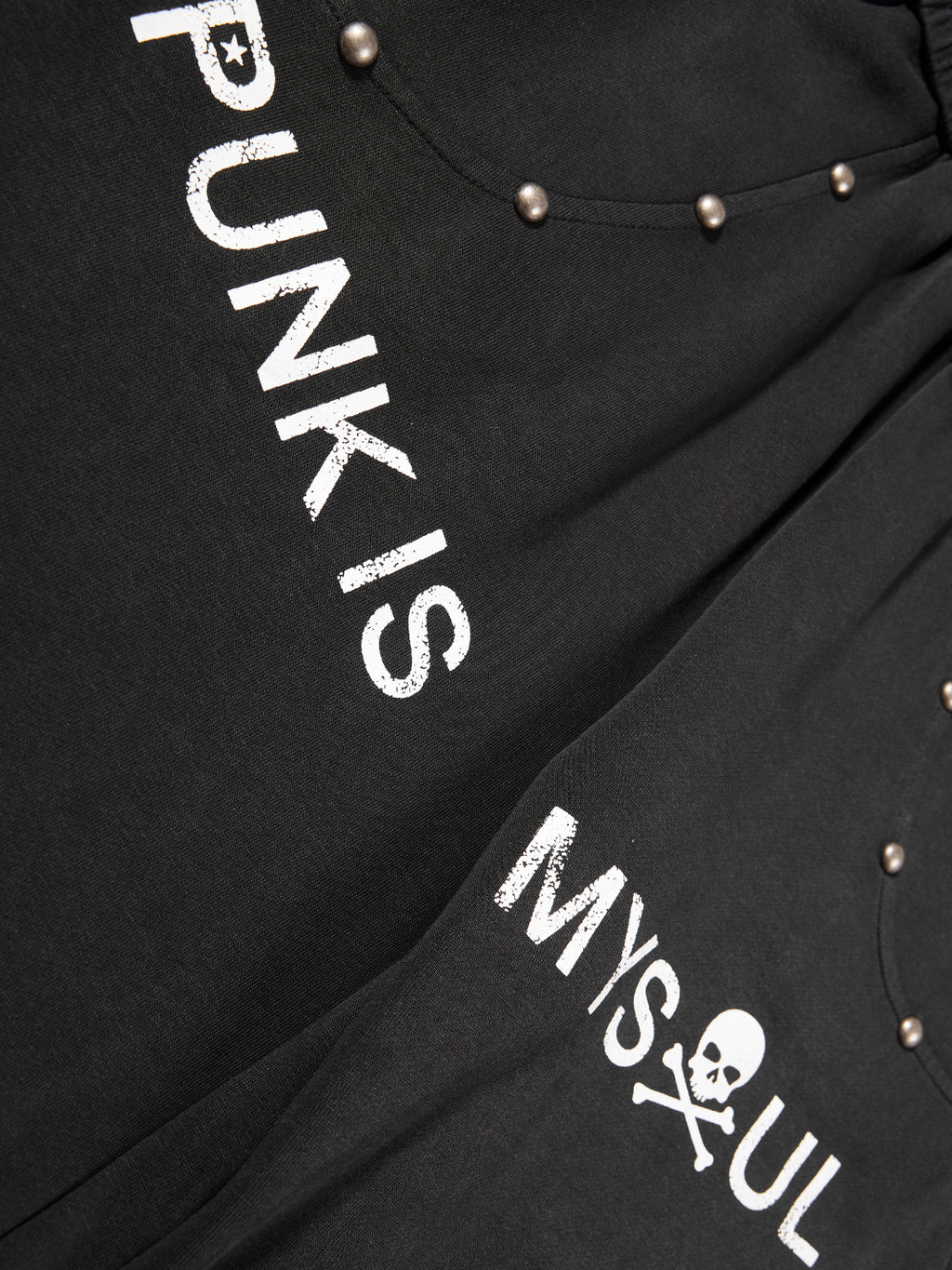 Studded Letter-Graphic Baggy Sweatpants