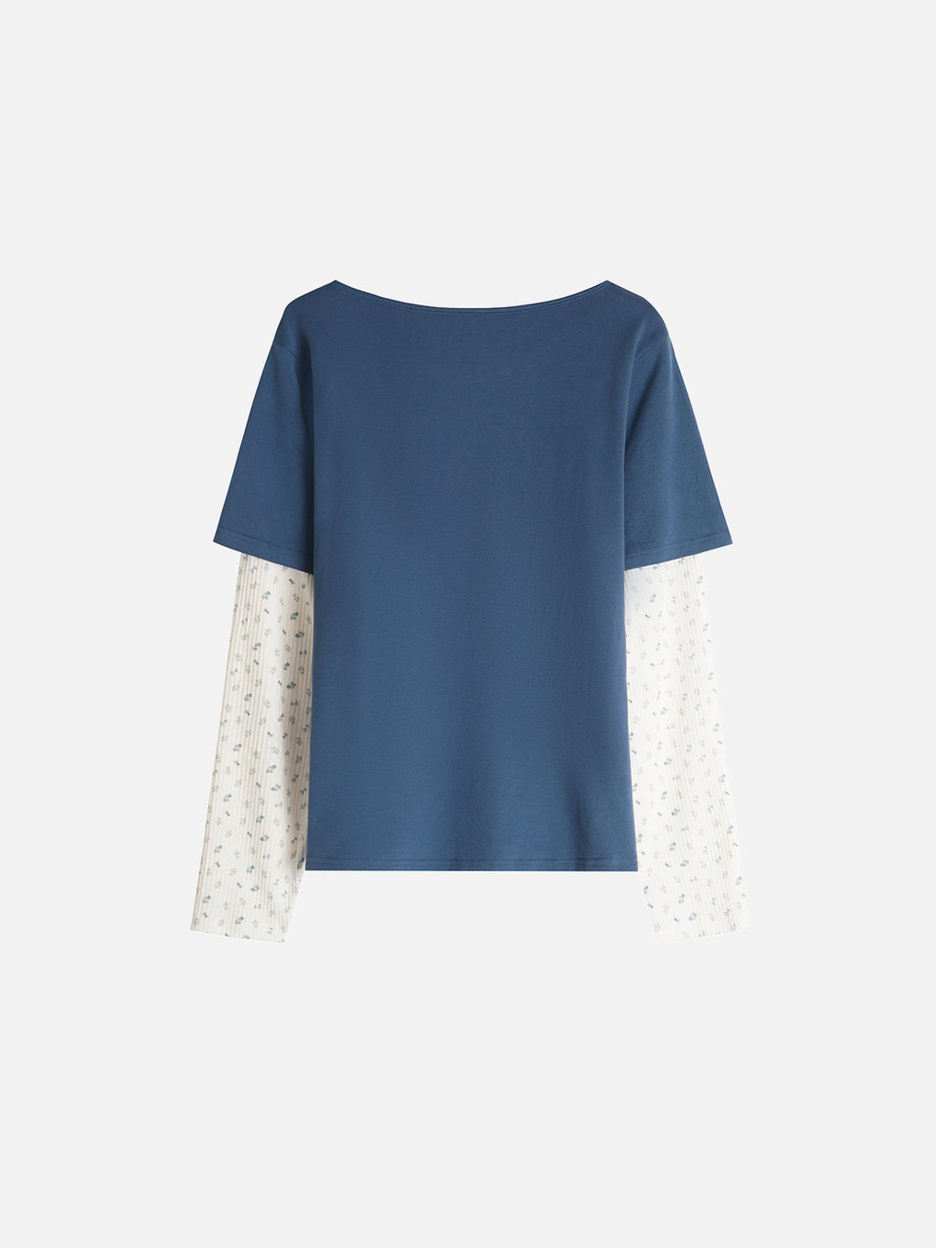 Letter-Print Layered-Look Boxy Top