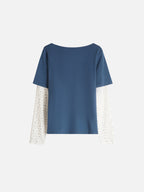 Letter-Print Layered-Look Boxy Top