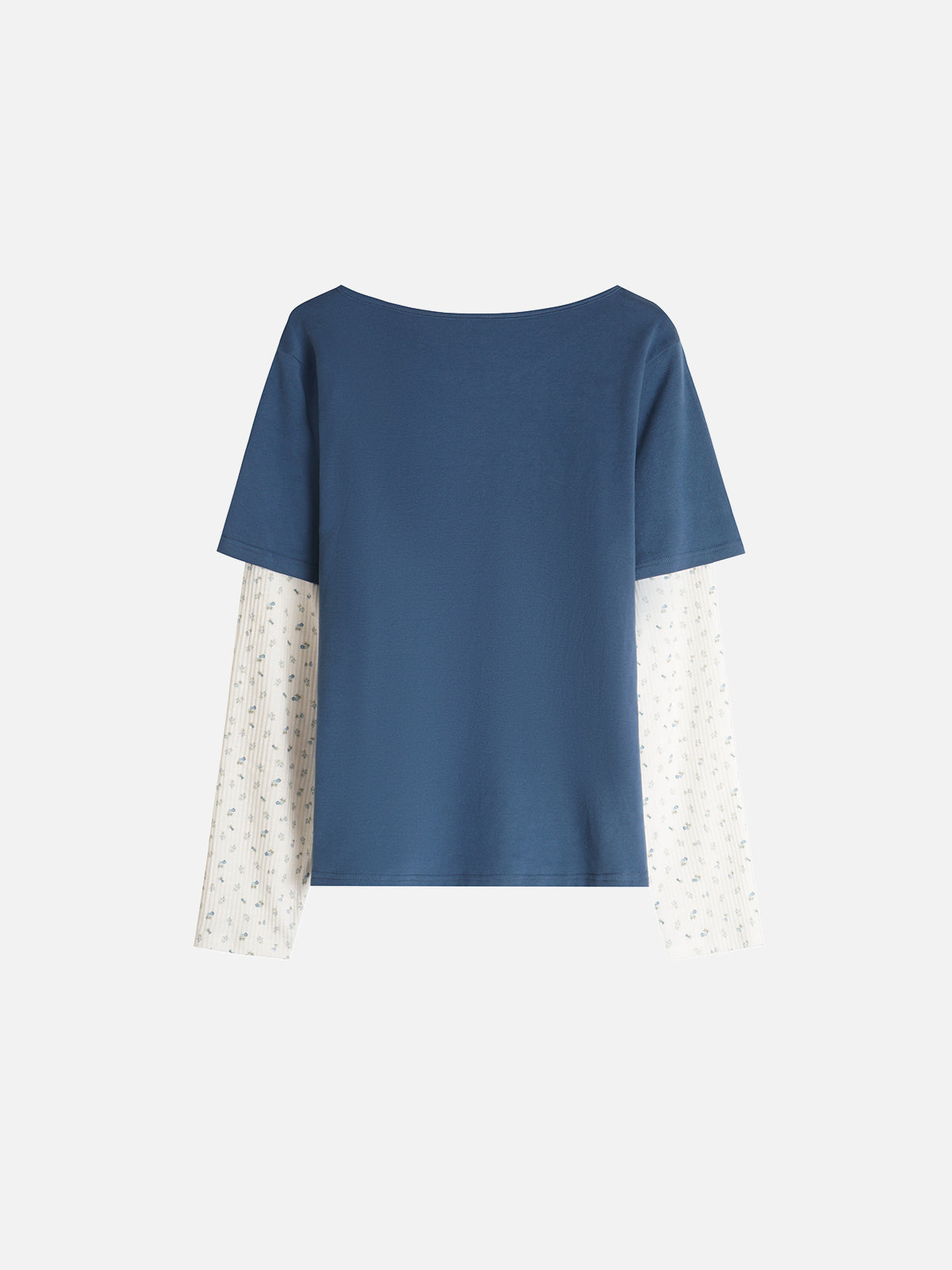 Letter-Print Layered-Look Boxy Top