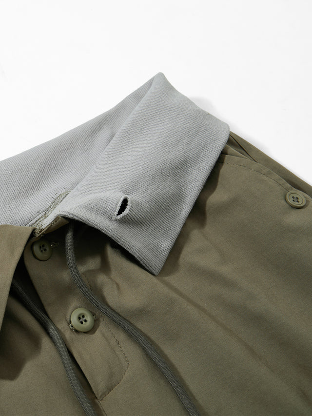 Foldover Waist Shirred Cargo Parachute Pants