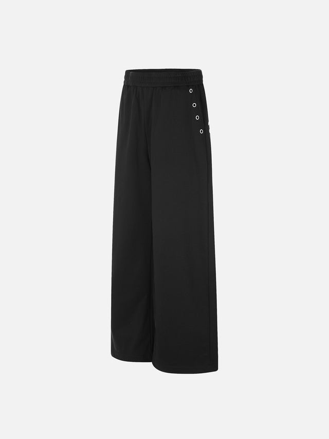 Eyelet-Embellished Straight-Leg Sweatpants