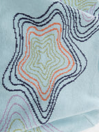 Wavy-Star Graphic Oversized Sweater