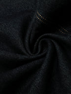 Leopard-Trim Multi-Pocket Baggy Jeans